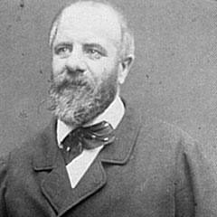 Black and white photograph of Eugène Pottier circa 1870.